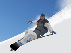 un monsieur sur son snow